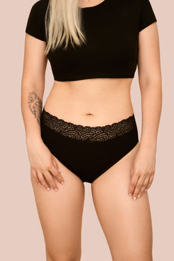 GAIA - delicate lace, high waist and 100% leak-proof