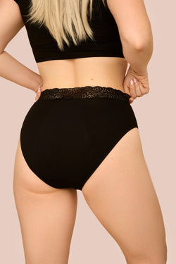 GAIA - delicate lace, high waist and 100% leak-proof